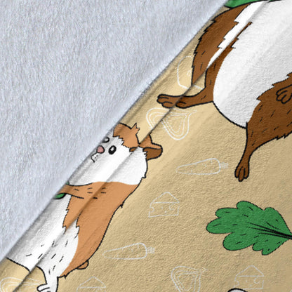 Guinea Pig Pattern Print Design 03 Premium Blanket