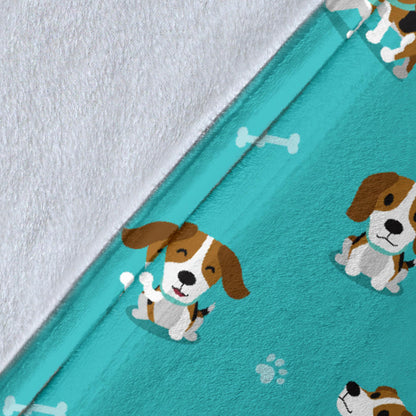 Beagle Pattern Print Design 05 Premium Blanket