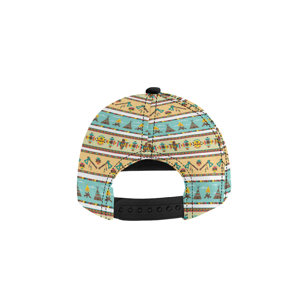 American indian Life Pattern Snapback Cap