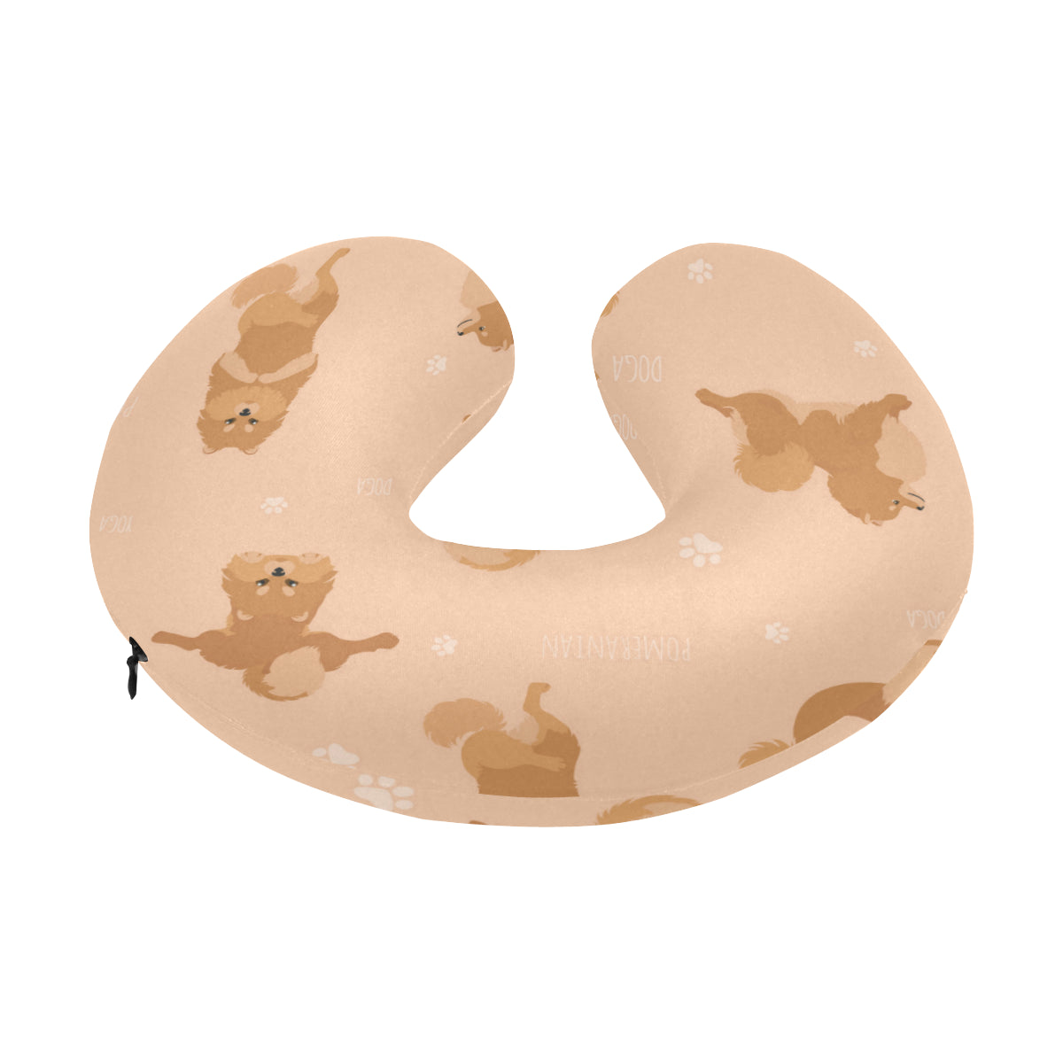 Pomeranians Pattern Print Design A06 U-Shaped Travel Neck Pillow