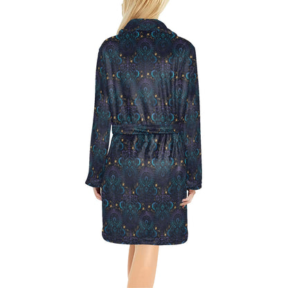 Celestial Pattern Print Design 06 Women's Fleece Robe