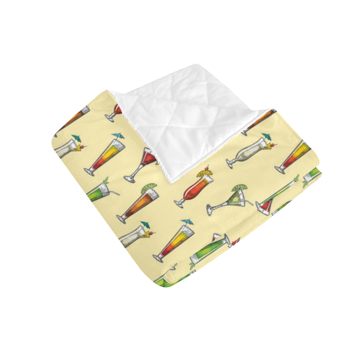 Cocktail Pattern Print Design 02 Premium Quilt