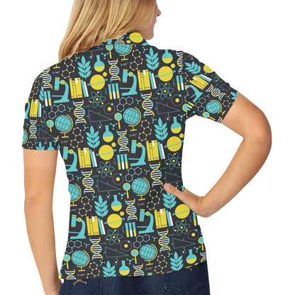 Science Print Design LKS301 Women's Polo Shirt