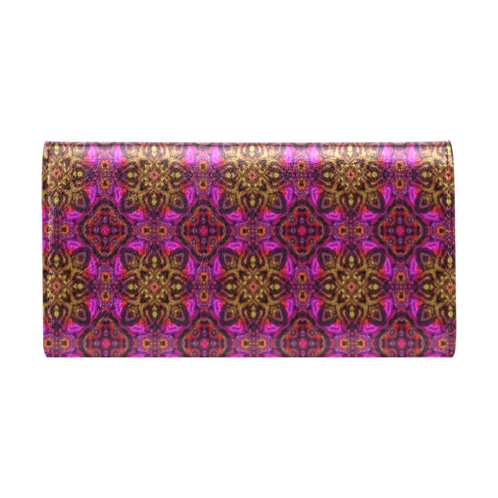 kaleidoscope Abstract Print Design Women's Trifold Wallet