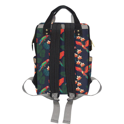 Macaw Pattern Print Design 02 Diaper Bag Backpack