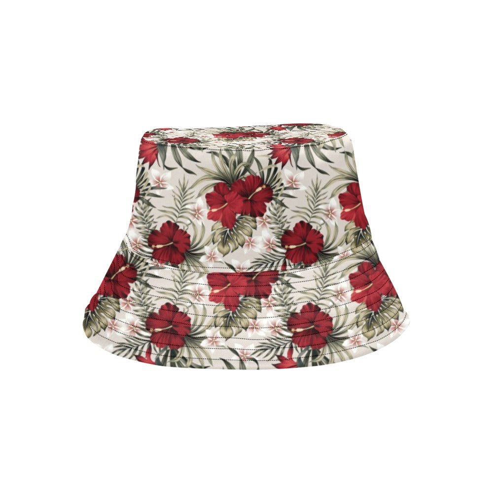 Hibiscus Print Design LKS3011 Unisex Bucket Hat