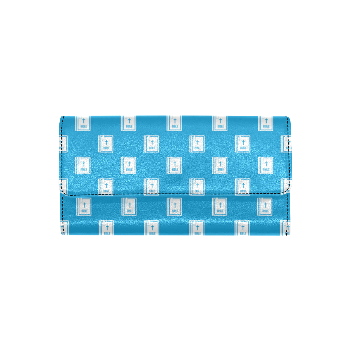 Bible Pattern Print Design 02 Women's Trifold Wallet