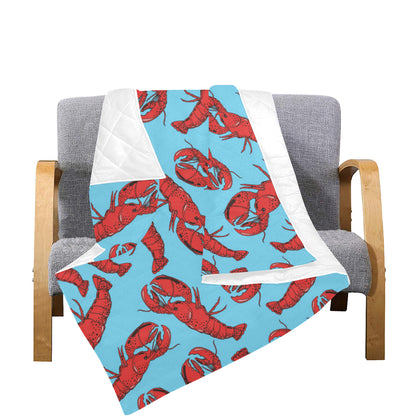 Lobster Red Pattern Print Design 03 Premium Quilt
