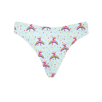Fairy with Rainbow Print Pattern Women's Thongs