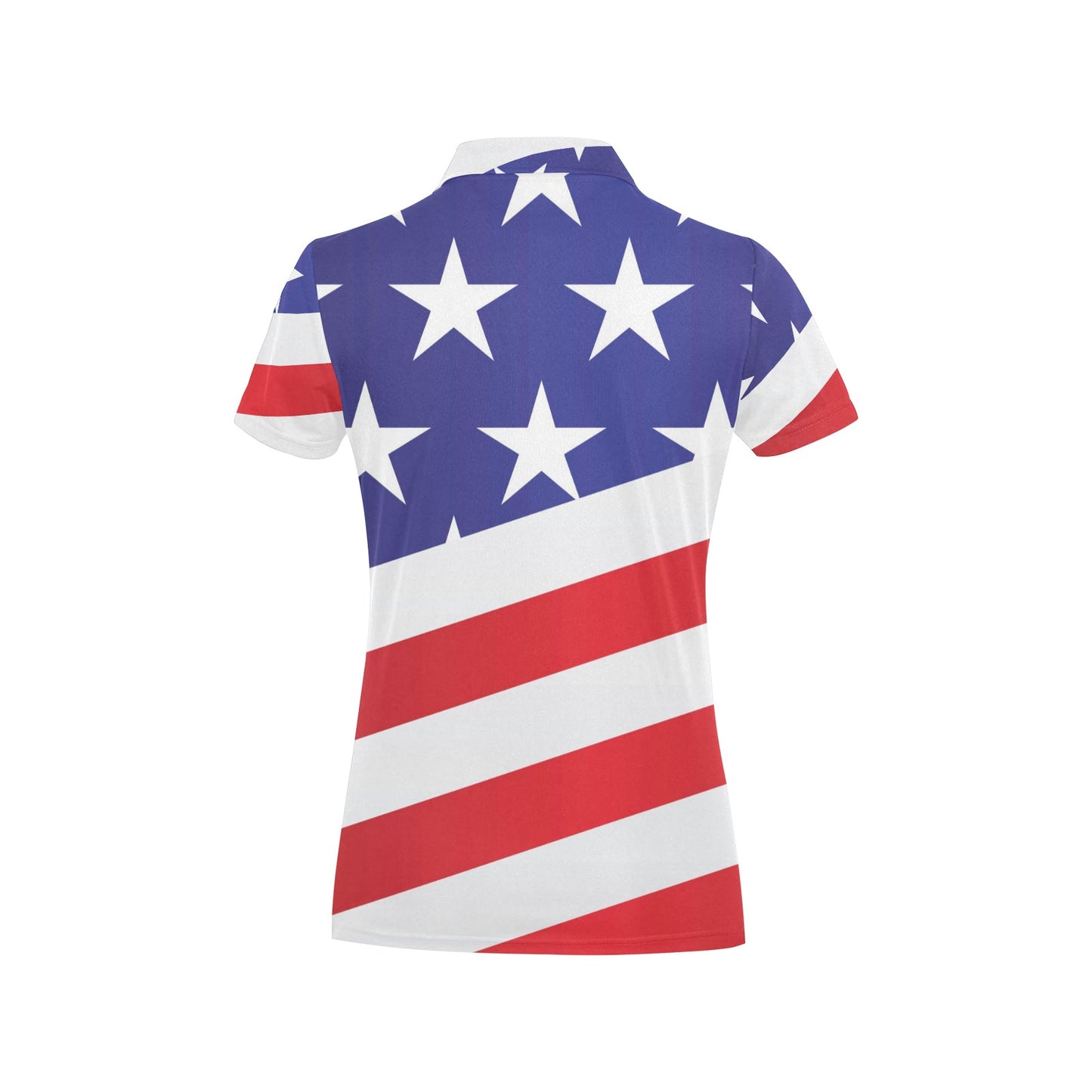 American flag Print Women's Polo Shirt