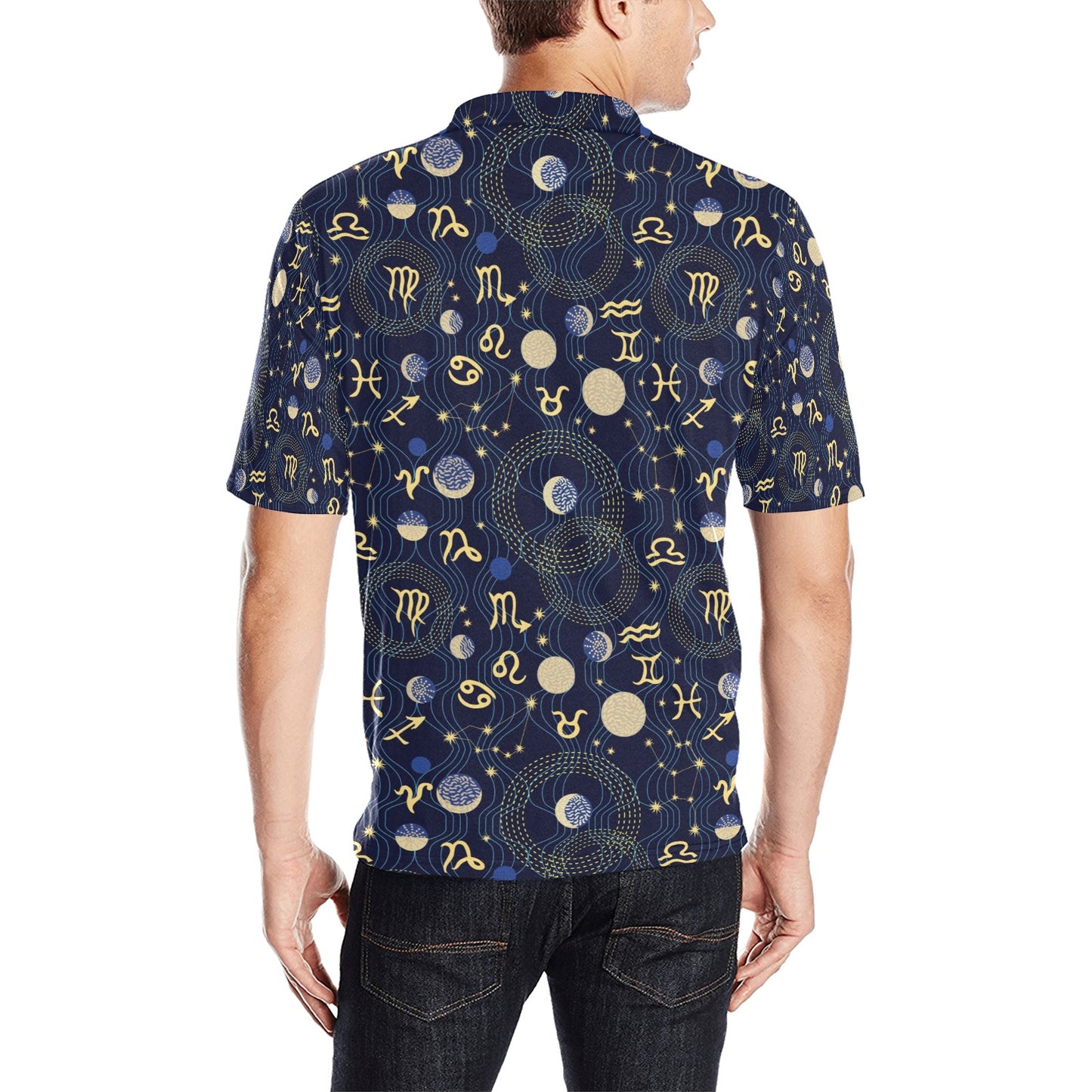 Zodiac Print Design LKS302 Men Polo Shirt