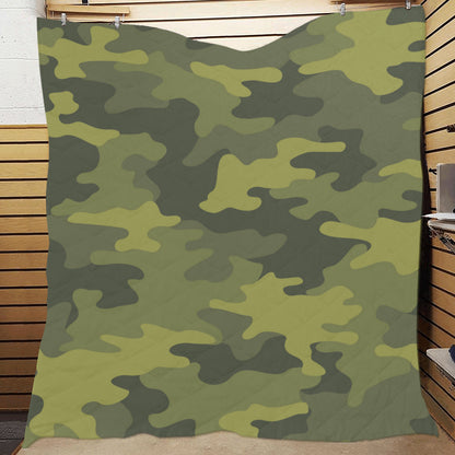 Military Camouflage Pattern Print Design 02 Premium Quilt