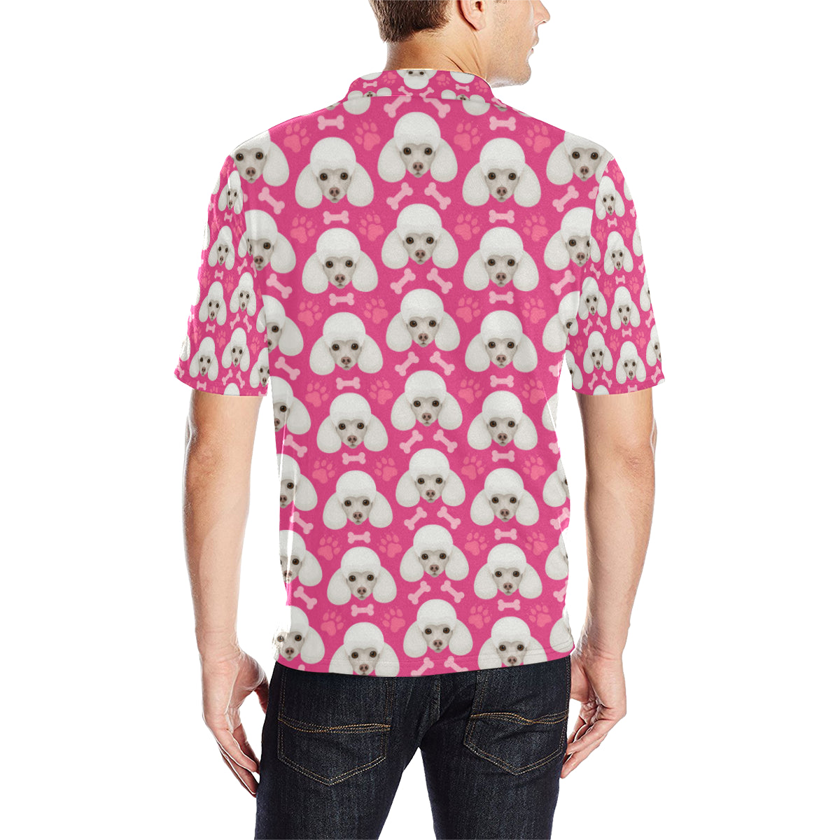Poodle Pattern Print Design A04 Men Polo Shirt