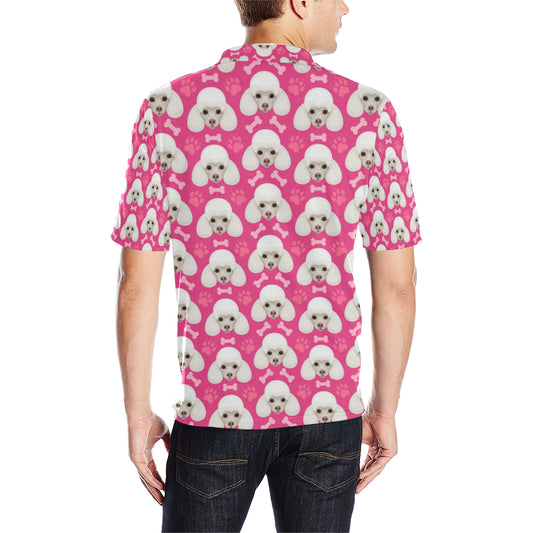 Poodle Pattern Print Design A04 Men Polo Shirt