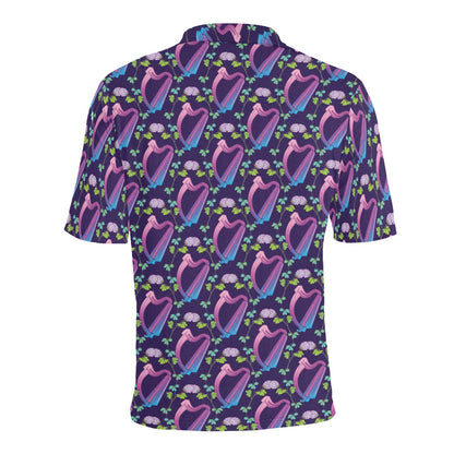 Harp Print Design LKS403 Men Polo Shirt