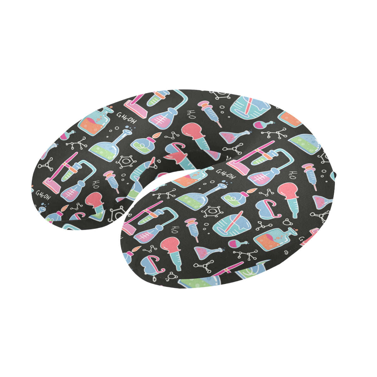 Chemical Pattern Print Design 06 U-Shaped Travel Neck Pillow