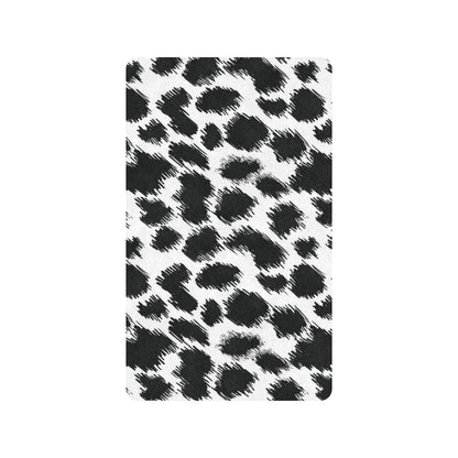 Cheetah Black Print Pattern Rubber Doormat