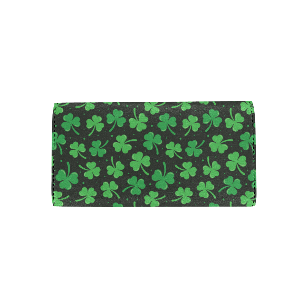 Clover  Pattern Print Design 04 Women's Trifold Wallet