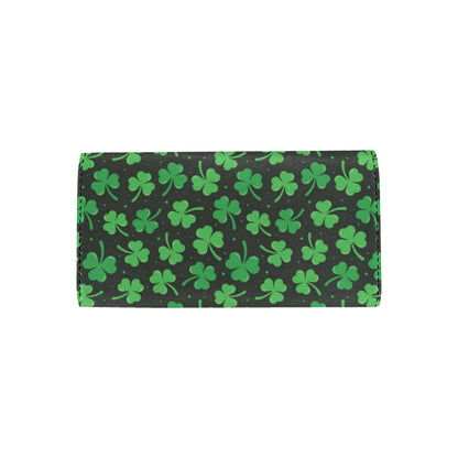Clover  Pattern Print Design 04 Women's Trifold Wallet