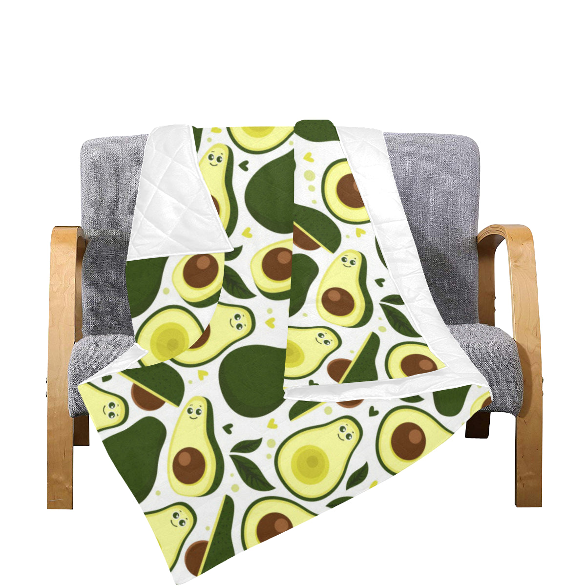 Avocado Pattern Print Design AC06 Premium Quilt
