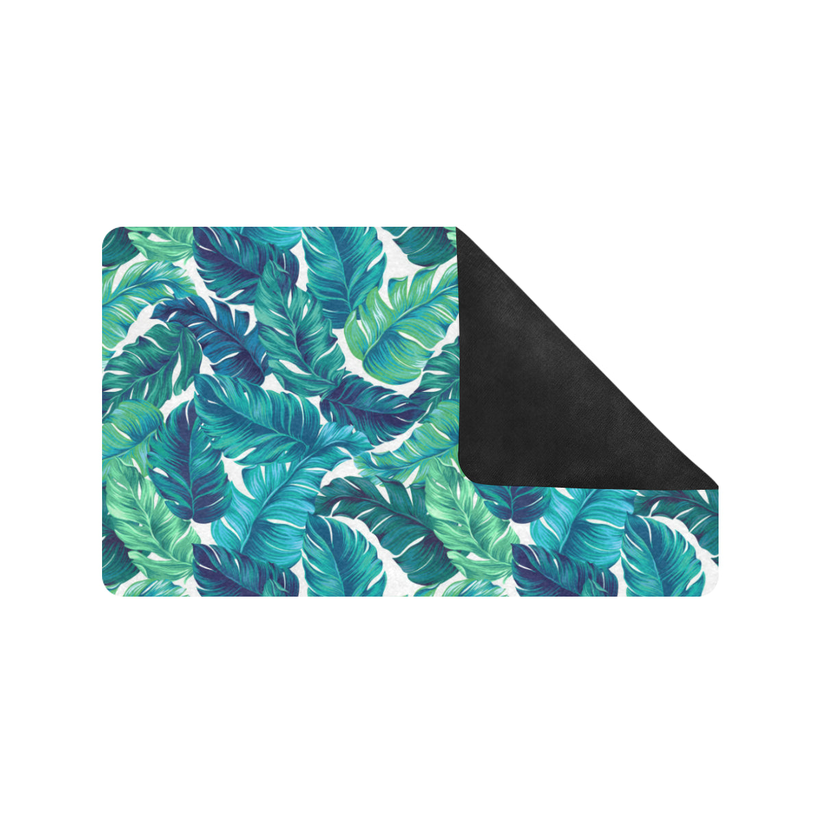 Brightness Tropical Palm Leaves Rubber Doormat