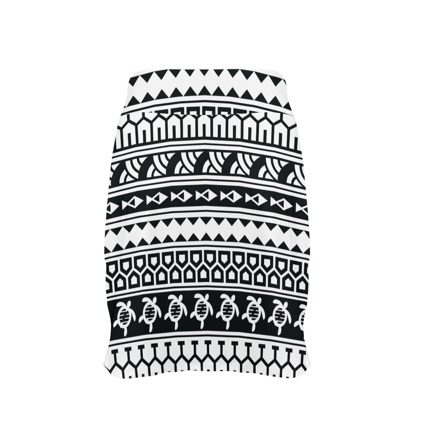 Samoan Pattern Print Design LKS303 17" Golf & Pickleball Skort with Pockets