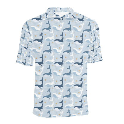 Whale Print Design LKS305 Men Polo Shirt