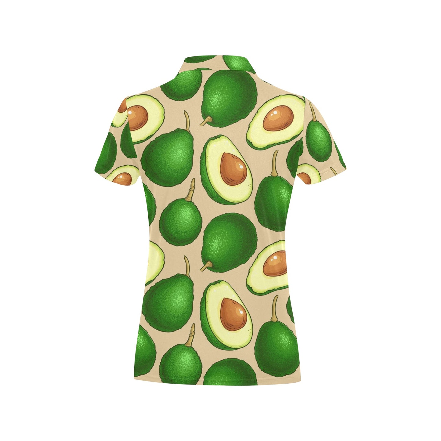 Avocado Pattern Print Design AC010 Women's Polo Shirt