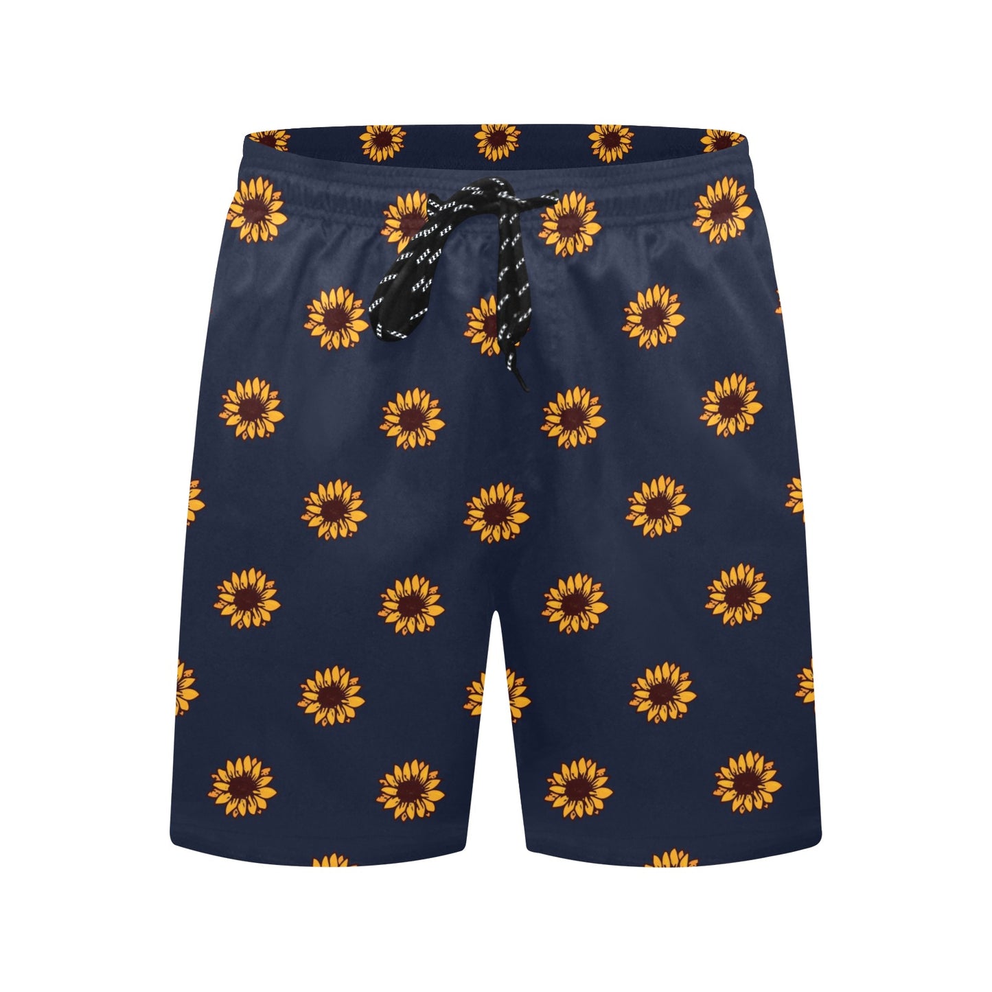 Sunflower Print Design LKS304 Men's Swim Trunks Beach Shorts