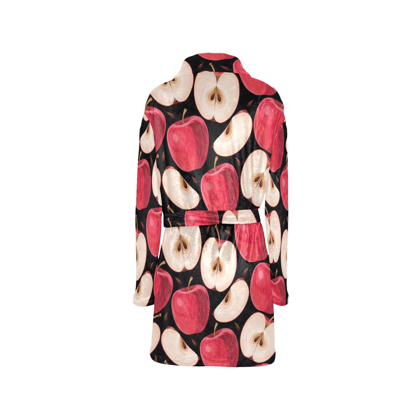 Apple Pattern Print Design AP02 Women's Fleece Robe