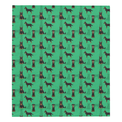 Beauceron Pattern Print Design 01 Premium Quilt
