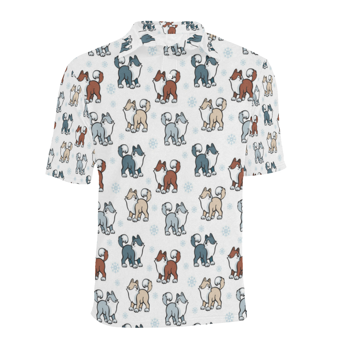 Alaskan Malamute Pattern Print Design 02 Men Polo Shirt