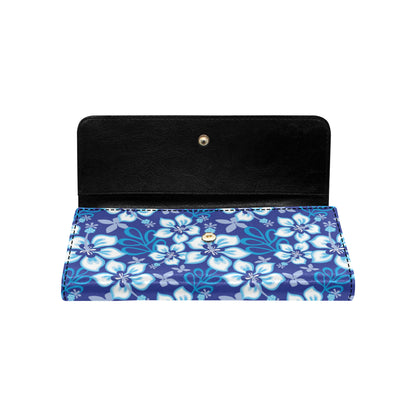 Hibiscus Pattern Print Design HB04 Women's Trifold Wallet