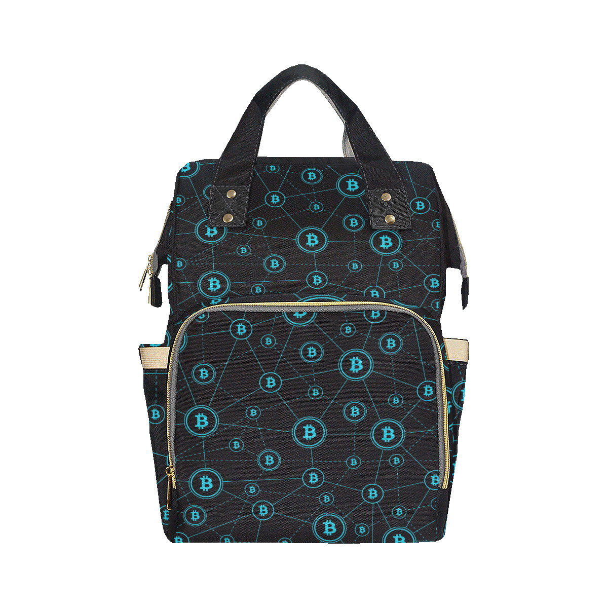 Cryptocurrency Pattern Print Design 01 Diaper Bag Backpack