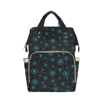 Cryptocurrency Pattern Print Design 01 Diaper Bag Backpack