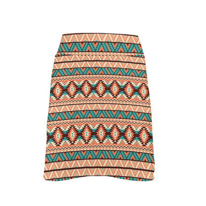 Navajo Western Style Print Pattern 17" Golf & Pickleball Skort with Pockets