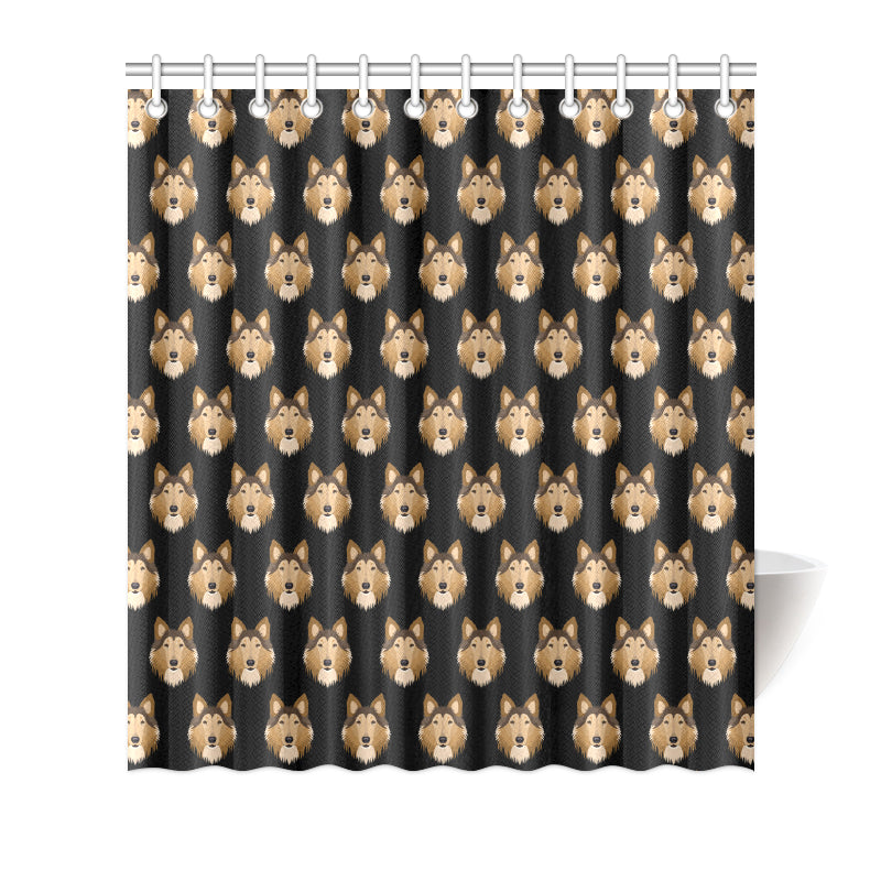 Collies Pattern Print Design 01 Shower Curtain