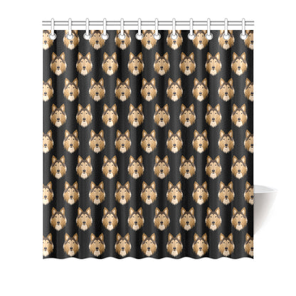 Collies Pattern Print Design 01 Shower Curtain