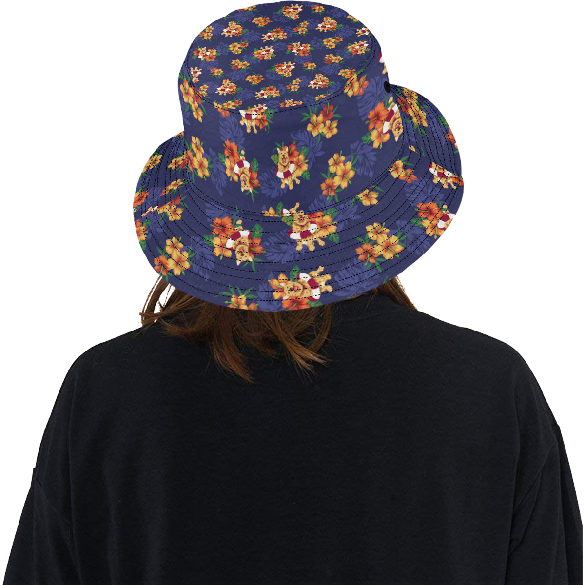 Hawaiian Themed Pattern Print Design H02 Unisex Bucket Hat