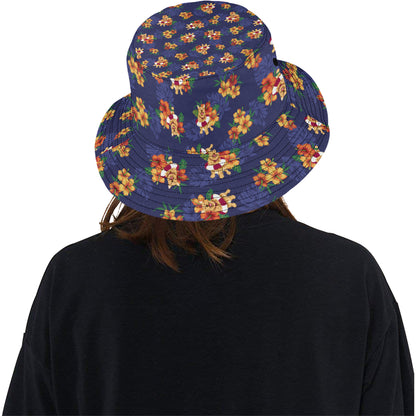 Hawaiian Themed Pattern Print Design H02 Unisex Bucket Hat