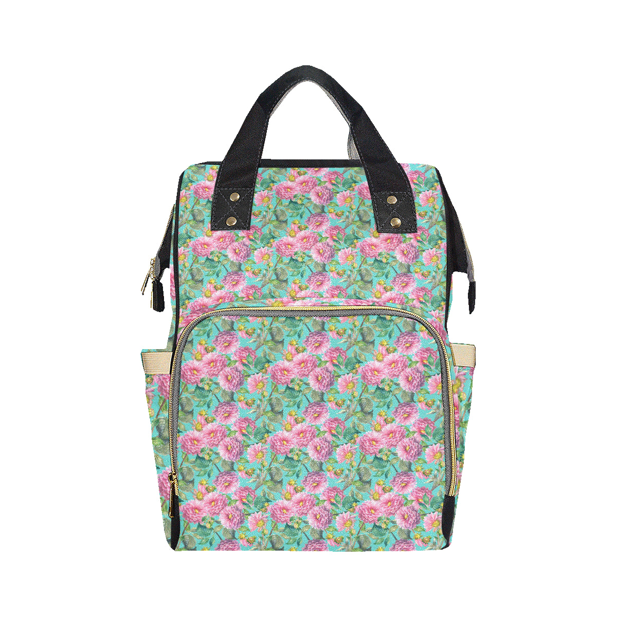 Dahlia Pattern Print Design DH07 Diaper Bag Backpack