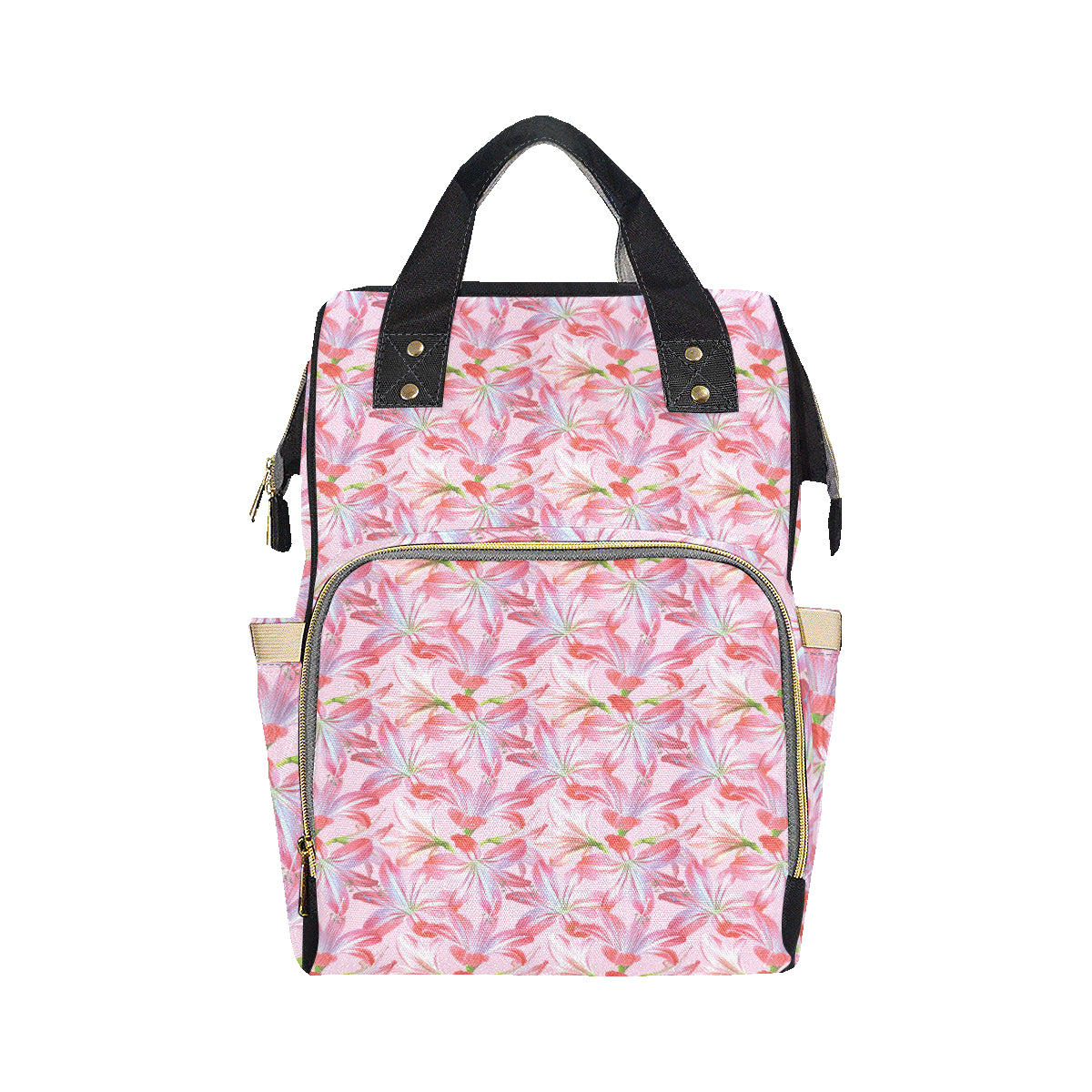 Amaryllis Pattern Print Design 02 Diaper Bag Backpack