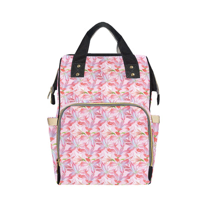 Amaryllis Pattern Print Design 02 Diaper Bag Backpack