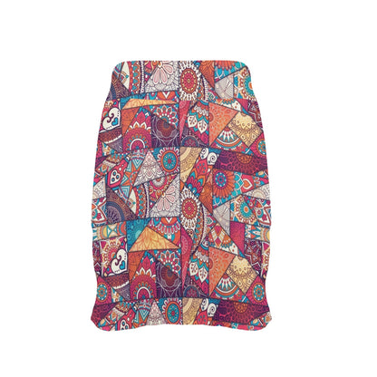 Patchwork Print Design LKS401 17" Golf & Pickleball Skort with Pockets