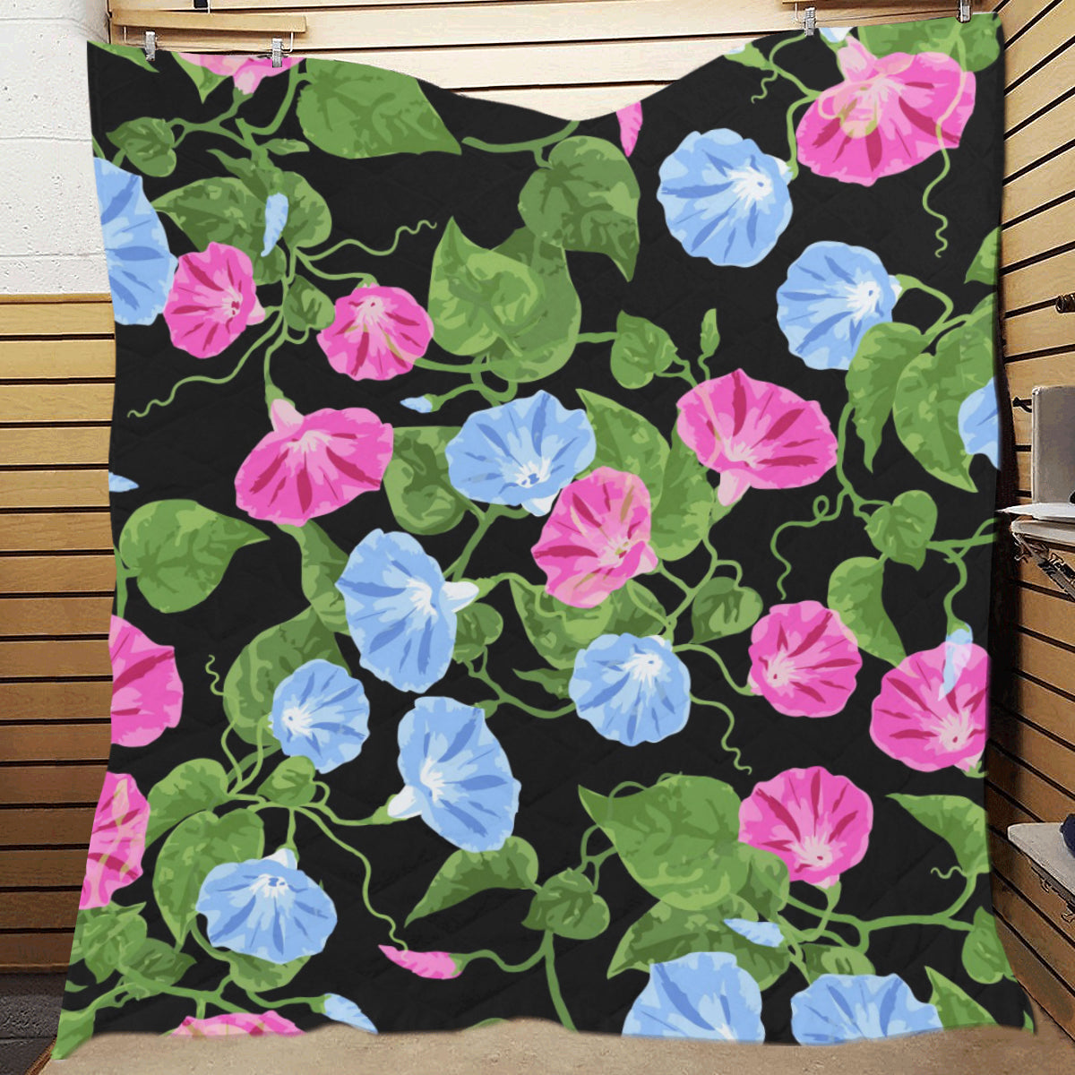 Morning Glory Pattern Print Design MG04 Premium Quilt