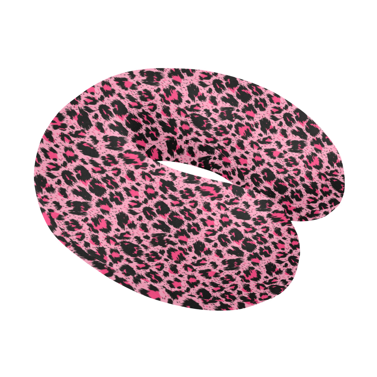 Cheetah Pink Pattern Print Design 01 U-Shaped Travel Neck Pillow