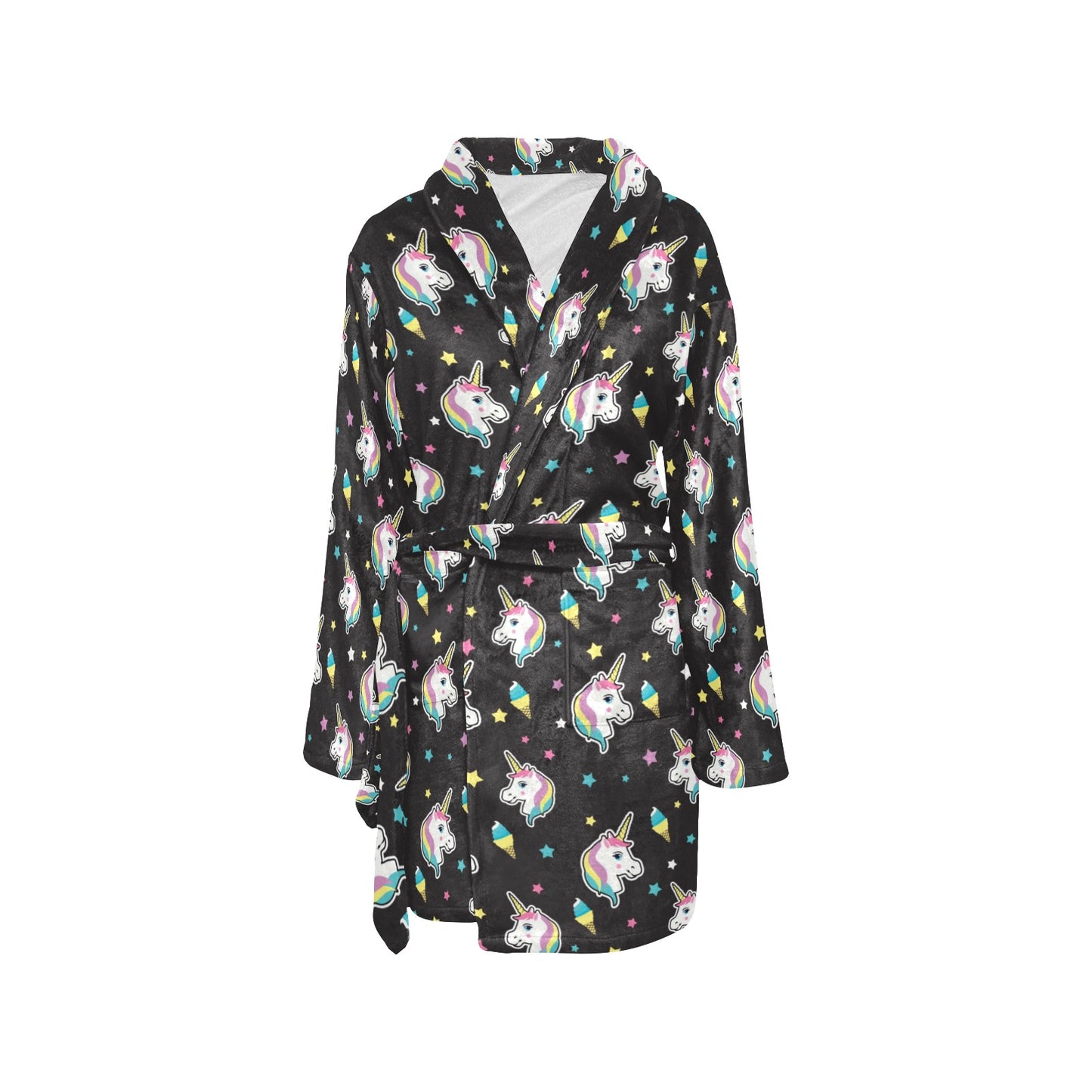Unicorn Print Design LKS302 Women's Fleece Robe