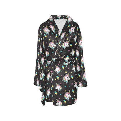 Unicorn Print Design LKS302 Women's Fleece Robe