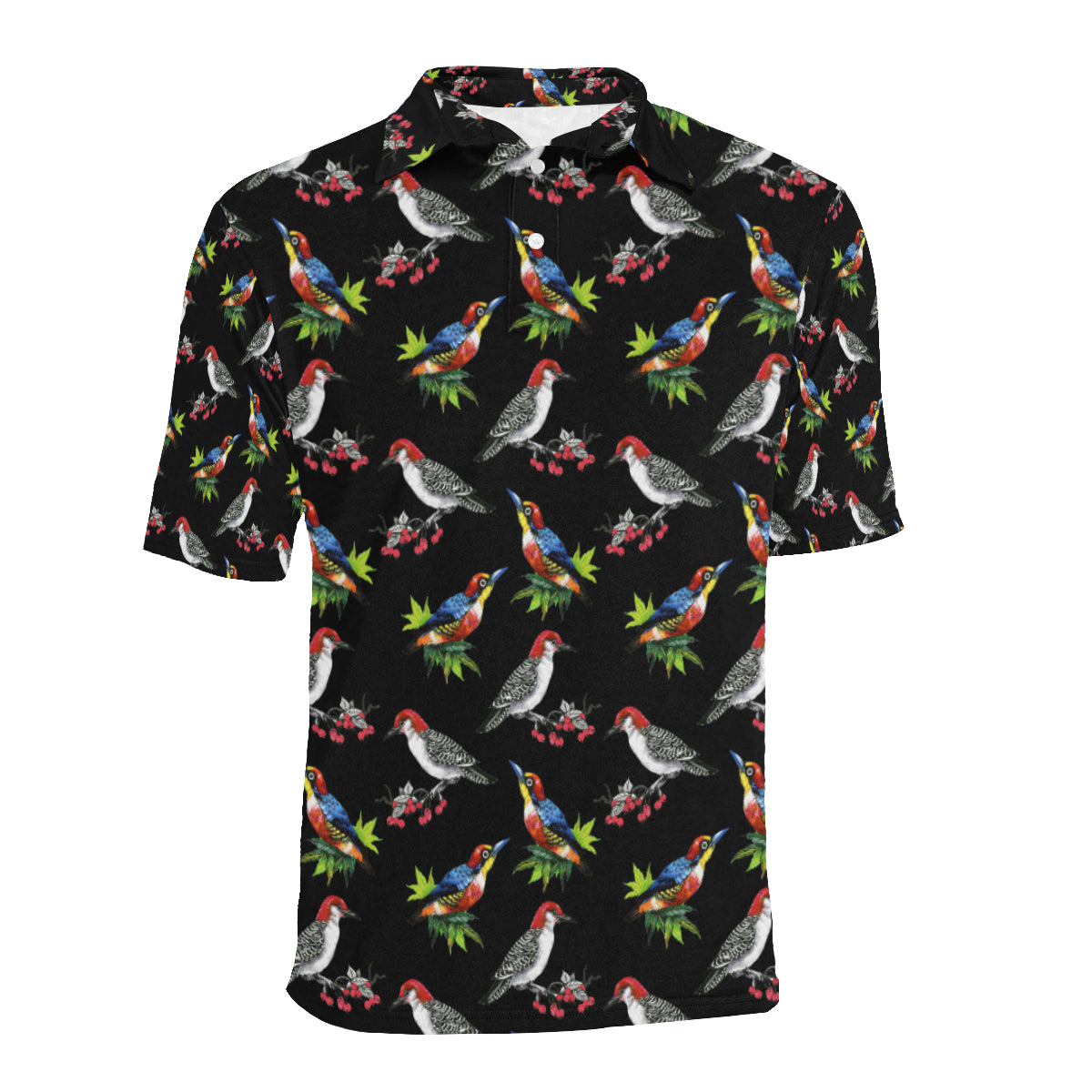Birds Pattern Print Design 06 Men Polo Shirt