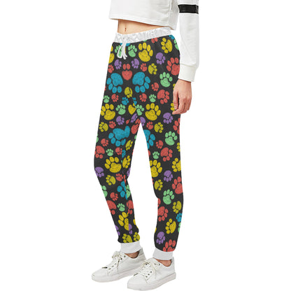 Paw Colorful Print Unisex Sweatpants